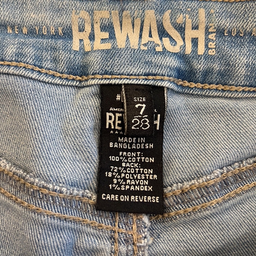 Rewash Vintage Reunion Frayed The Wedge Super
High Rise Shorts Junior Size 7 - Picture 5 of 9